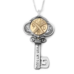 Tikun Klali Key Kabbalah Pendant with an Inside Rotating Coin