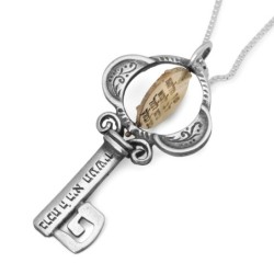 Tikun Klali Key Kabbalah Pendant with an Inside Rotating Coin