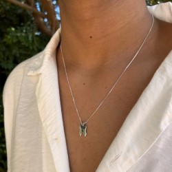 Gold and Silver Chai Necklace with Nishmat Kol Chai Prayer