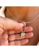 Gold and Silver Chai Necklace with Nishmat Kol Chai Prayer