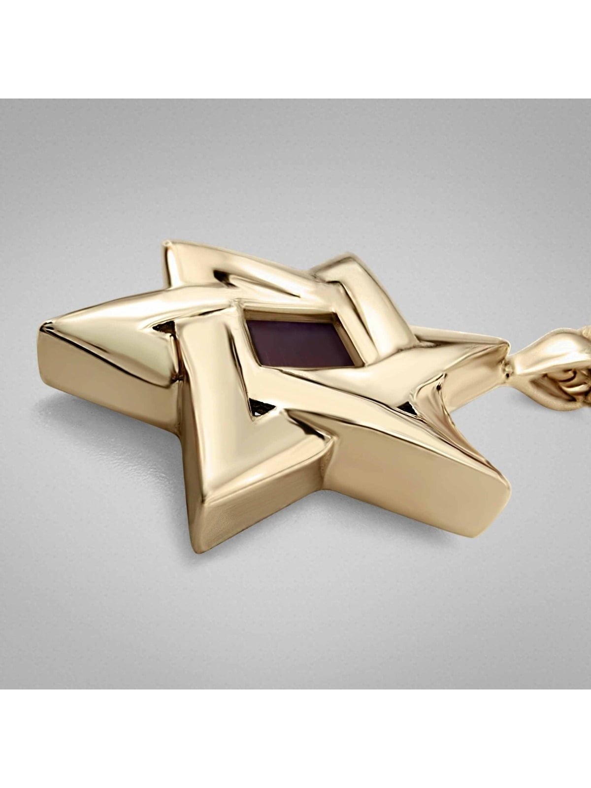 Grand Star of David Necklace with Micro-Inscribed Bible Chip - Silver