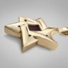 Grand Star of David Necklace with Micro-Inscribed Bible Chip - Silver
