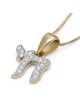 14K Gold Chai Pendant Necklace with Diamonds