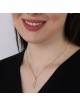 14K Gold Outline Map of Israel Pendant with Star of David - Yellow or