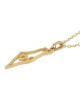 14K Gold Outline Map of Israel Pendant with Star of David - Yellow or