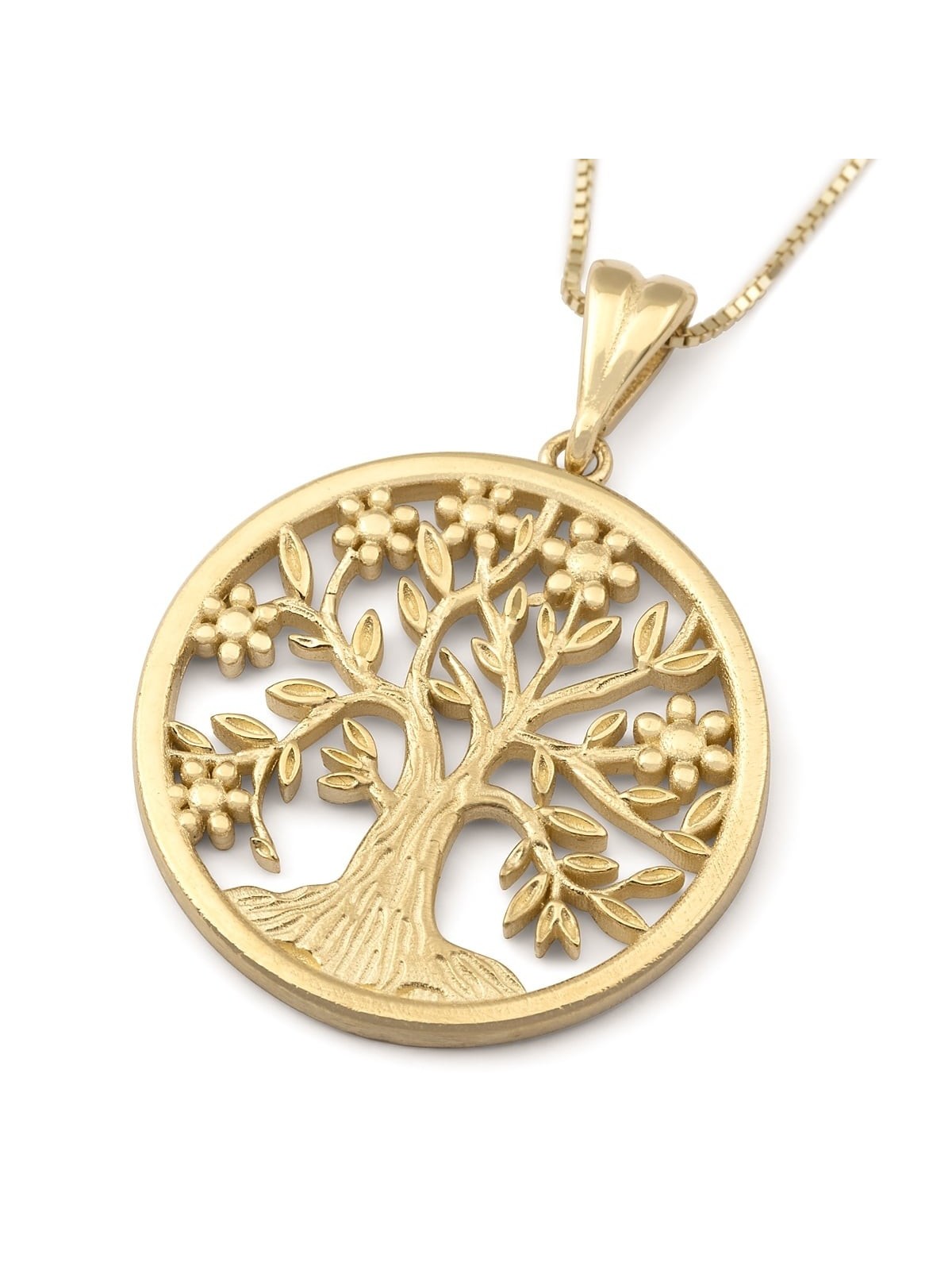 Deluxe 14K Gold Tree of Life Pendant Necklace