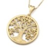 Deluxe 14K Gold Tree of Life Pendant Necklace