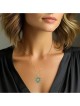 14K Gold and Eilat Stone Star of David Color-Block Pendant