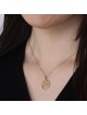 14K Gold Round Tree of Life Pendant Necklace