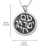 Round Sterling Silver 7/10/23 Am Yisrael Chai Necklace