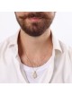 14K Gold Hamsa Jerusalem Pendant Necklace with Star of David