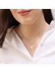 14K Gold Hamsa Jerusalem Pendant Necklace with Star of David
