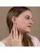 Gold-Plated Silver Ahava / Love Stud Earrings