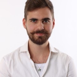 14K Yellow Gold Unique Unisex Chai Pendant Necklace with Eilat Stone