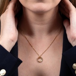 14K Gold Shema Yisrael Pendant Necklace - Deuteronomy 6:4