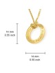 14K Gold Shema Yisrael Pendant Necklace - Deuteronomy 6:4