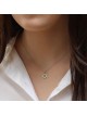 14K Gold Hamsa Pendant with Diamond & Eilat Stone for Women