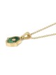 14K Gold Hamsa Pendant with Diamond & Eilat Stone for Women