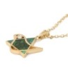 14K Gold Dove-Star of David Pendant Necklace with Eilat Stone