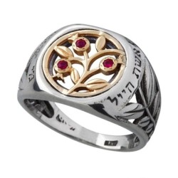 Woman of Valor: Gold and Silver Pomegranates Ring - Proverbs 31:10