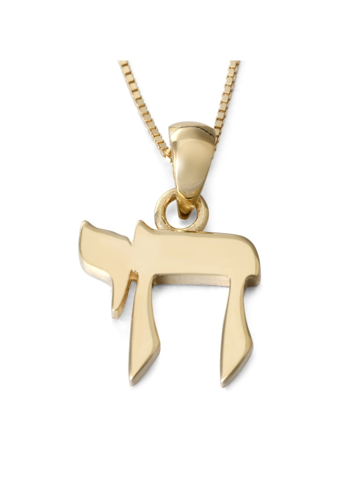 14K Gold Chai Pendant Necklace (Small)