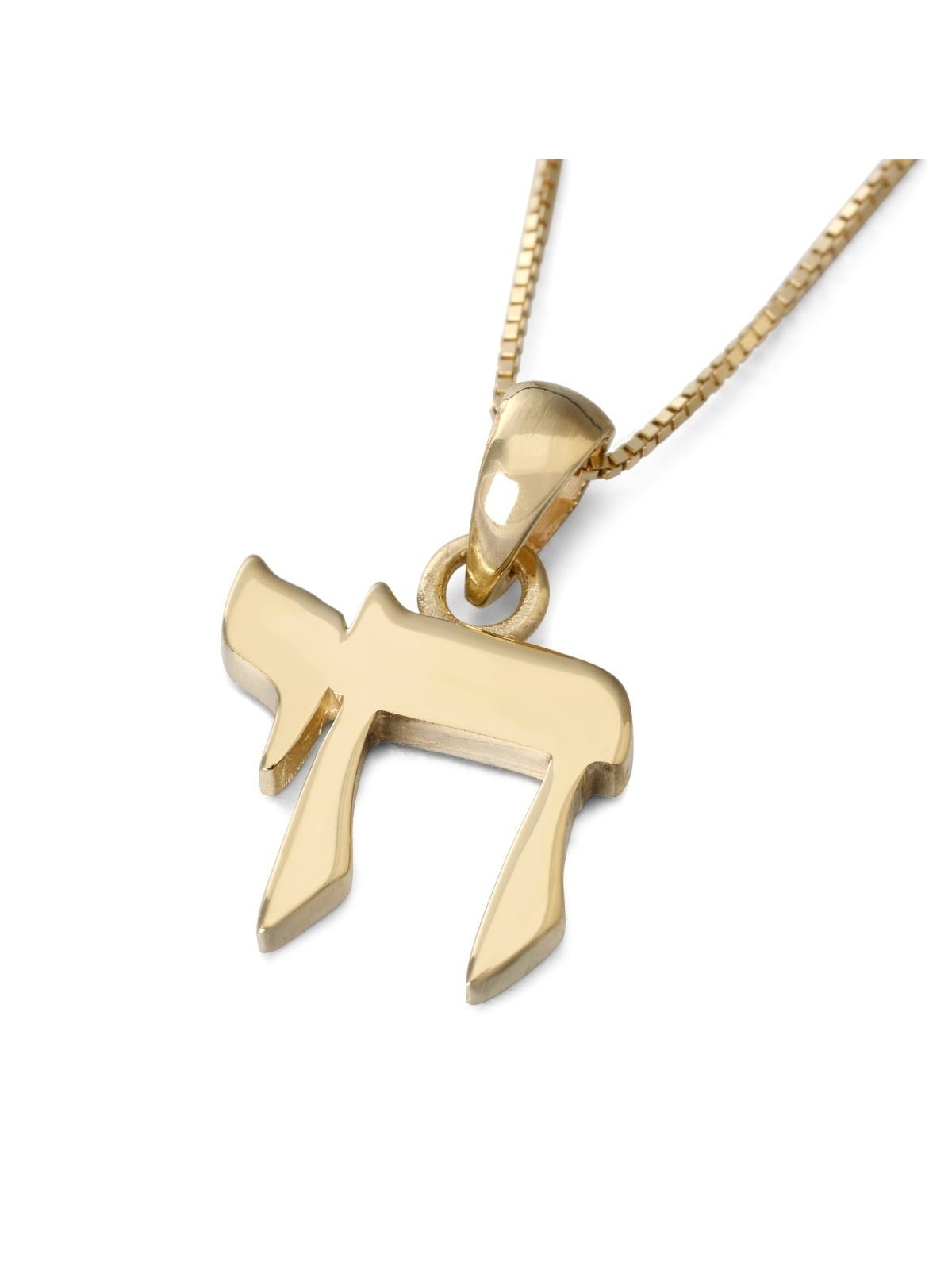 14K Gold Chai Pendant Necklace (Small)