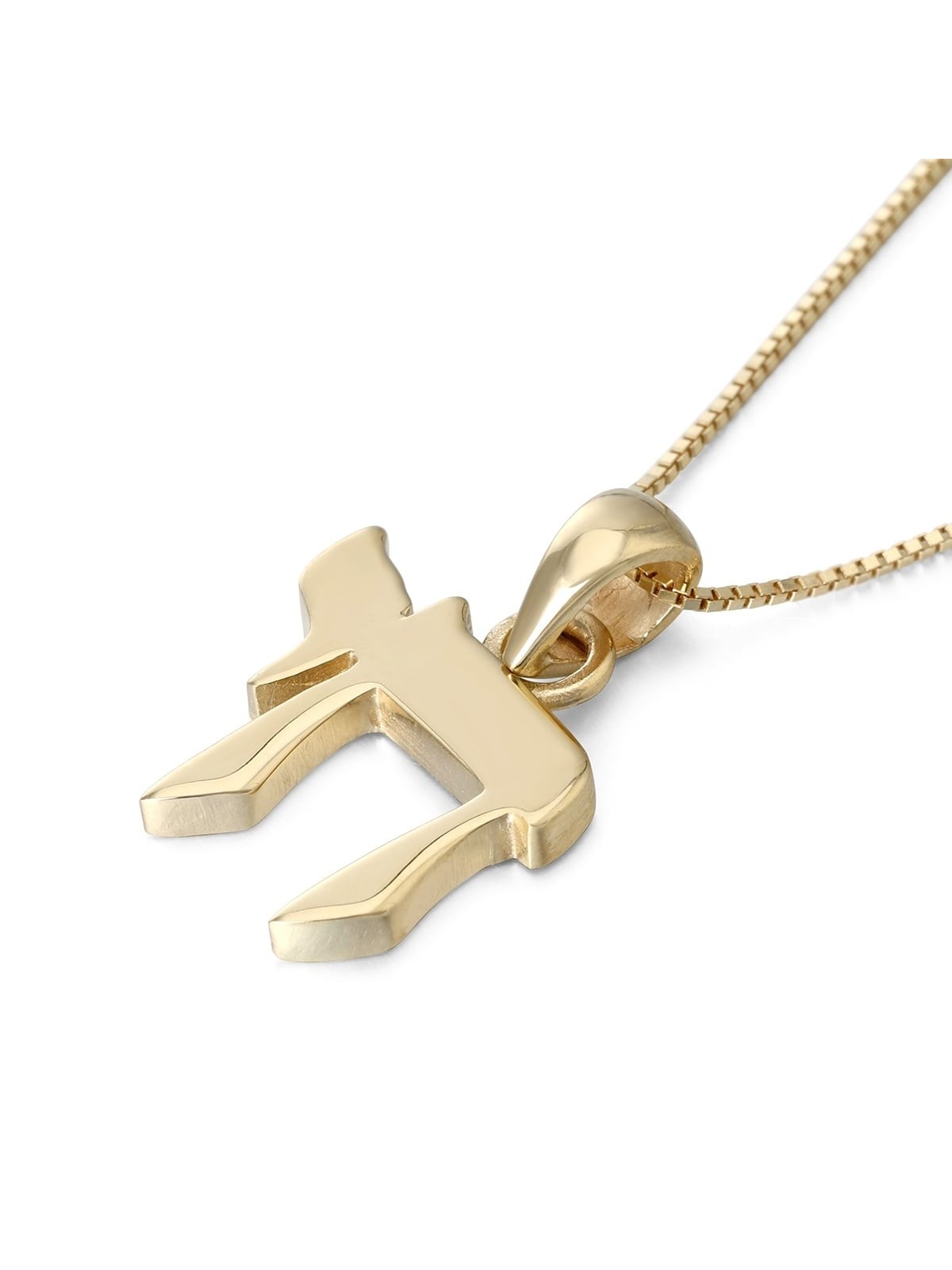 14K Gold Chai Pendant Necklace (Small)
