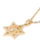 14K Gold Star of David & Chai Pendant Necklace - Yellow or White Gold