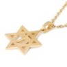 14K Gold Star of David & Chai Pendant Necklace - Yellow or White Gold