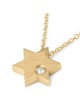 Diamond-Accented Minimalist 14K Gold Star of David Necklace for Women