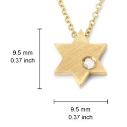 Diamond-Accented Minimalist 14K Gold Star of David Necklace for Women