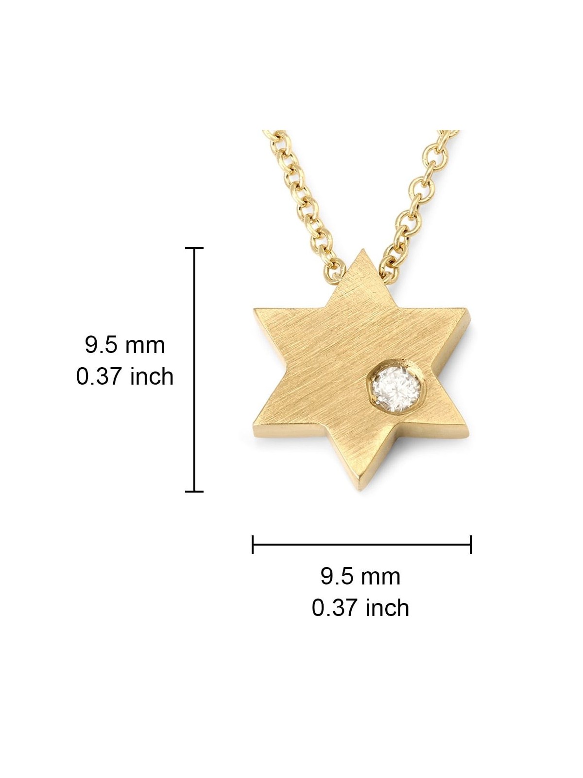 Diamond-Accented Minimalist 14K Gold Star of David Necklace for Women