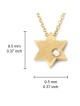 Diamond-Accented Minimalist 14K Gold Star of David Necklace for Women