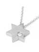 Diamond-Accented Minimalist 14K Gold Star of David Necklace for Women
