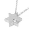 Diamond-Accented Minimalist 14K Gold Star of David Necklace for Women