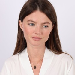 14K Gold and Onyx Hamsa Pendant with Traveler's Prayer - Free Gift Ins