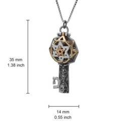 5 Metals Tikkun Chava Key Kabbalah Necklace (Eve's Tikkun)