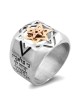 Silver and Gold Five Metals Tikkun Chava Kabbalah Ring - Traveler's Pr