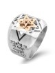 Silver and Gold Five Metals Tikkun Chava Kabbalah Ring - Traveler's Pr