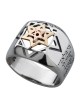 Silver and Gold Five Metals Tikkun Chava Kabbalah Ring - Traveler's Pr