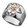 Silver and Gold Five Metals Tikkun Chava Kabbalah Ring - Traveler's Pr