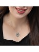 Gold and Silver Protection Necklace with Onyx Stone