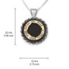 Gold and Silver Protection Necklace with Onyx Stone