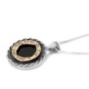 Gold and Silver Protection Necklace with Onyx Stone
