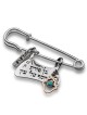 Silver Safety Pin for the Baby - Porat Yosef / Evil Eye Protection