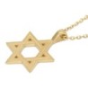 Luxurious 14K Gold Engraved Star of David Pendant Necklace