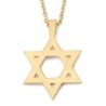 Luxurious 14K Gold Engraved Star of David Pendant Necklace