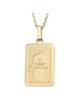 Unisex 14K Gold Hamsa Pendant with Traveler's Prayer