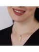 Unisex 14K Gold Hamsa Pendant with Traveler's Prayer