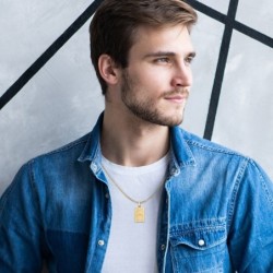 Unisex 14K Gold Hamsa Pendant with Traveler's Prayer